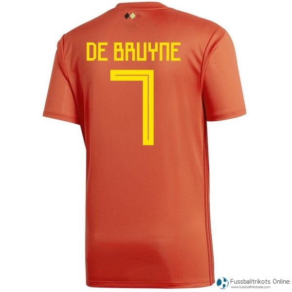 Belgica Trikot Heim De Bruyne 2018 Rote Fussballtrikots Günstig